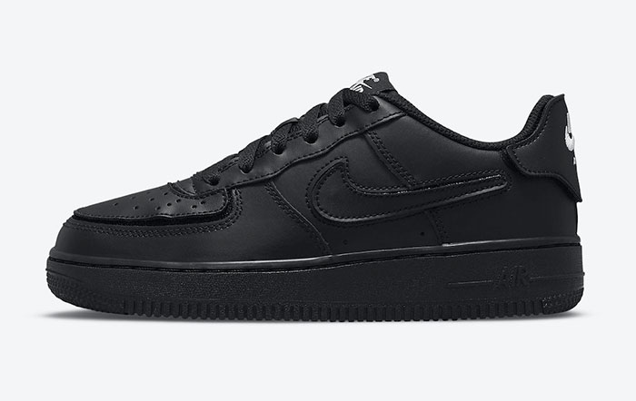 耐克推出全新Nike Air Force 1/1 “Black Crimson”纯黑可撕魔术贴鞋款图片4